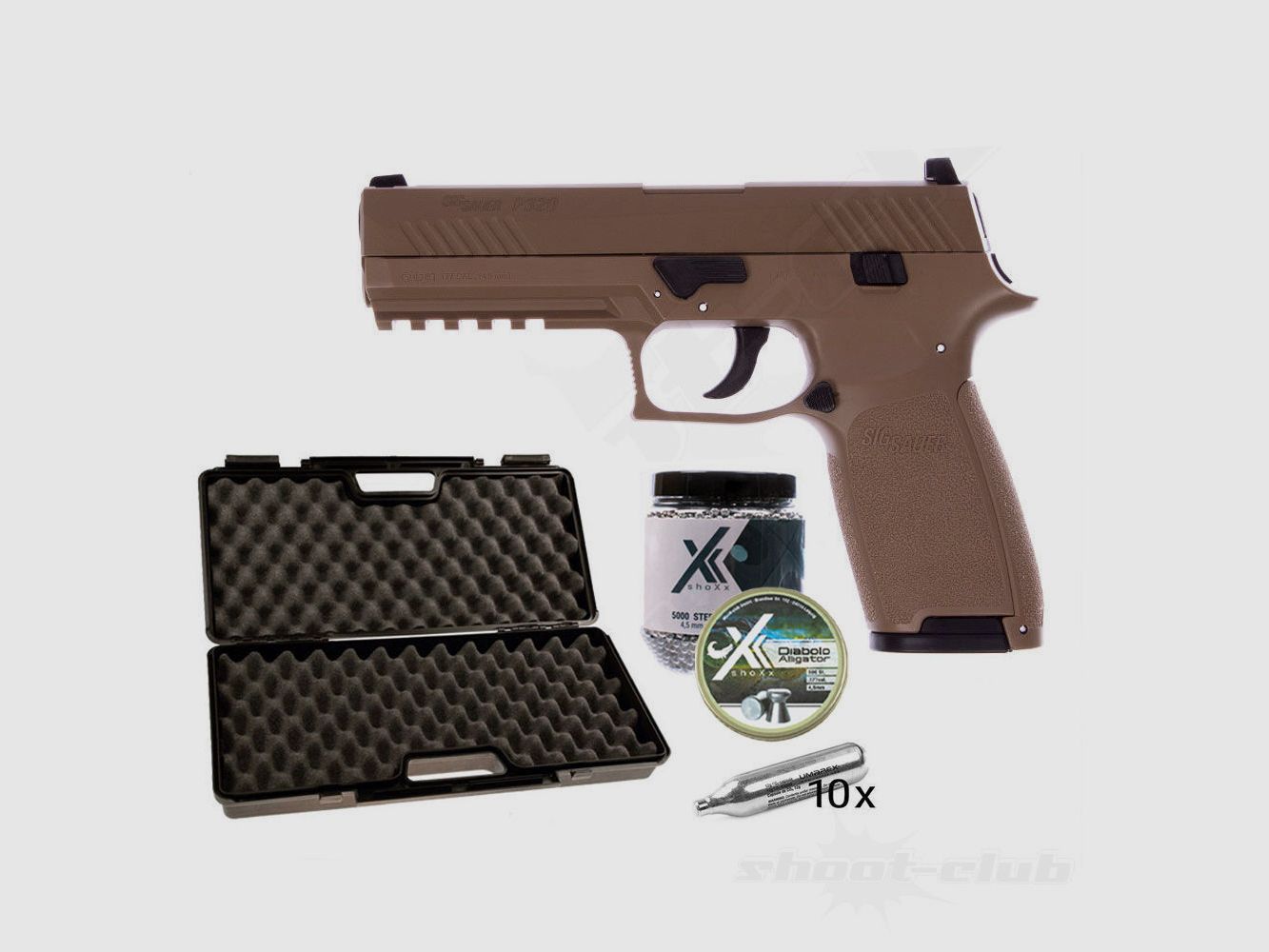 Sig Sauer	 CO2  BlowBack Pistole P320 im Kaliber 4,5mm - coyote tan