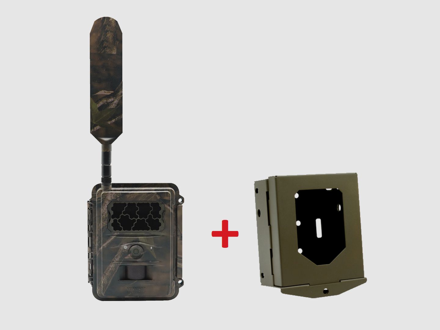 Seissiger Base-Cam LTE Supersim Caméra de Faune + Ensemble de Boîtier en Acier