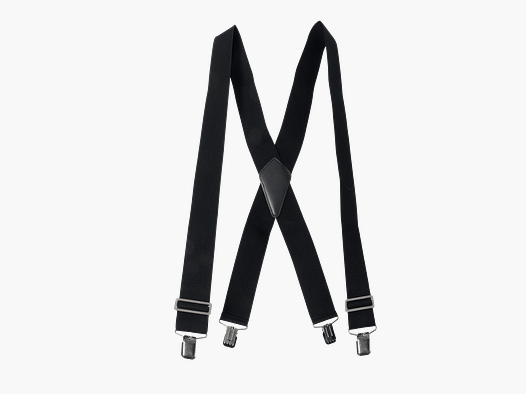 Woodline suspenders with clips black 50 mm