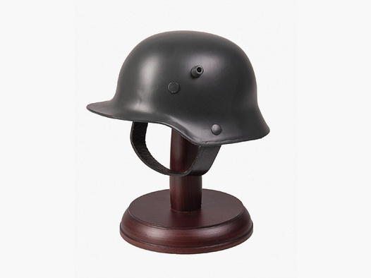 Miniatur - Stahlhelm M16 - Deutschland 1.WK (Nachbildung) mit Standfuß / Holzständer