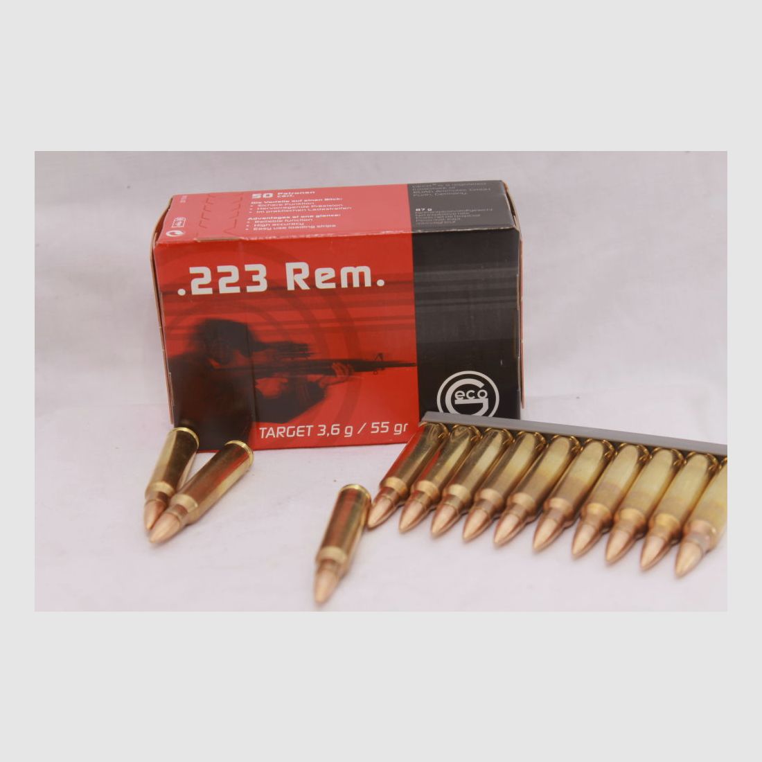 GECO 55gr Cible 223, Fabrication suisse GECO 55gr Cible 223, Fabrication suisse