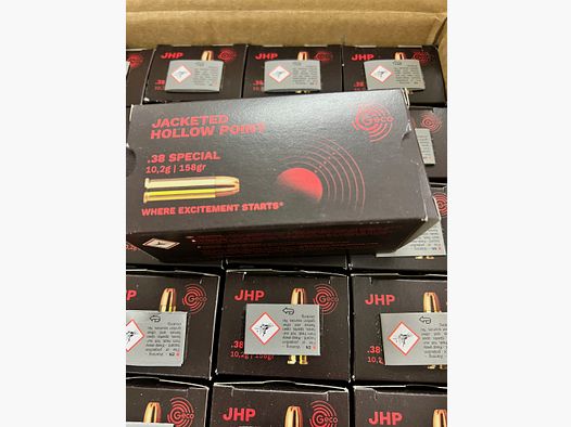 1000 pièces GECO .38 Special Full Metal Jacket Flat Nose 10,2g/158grs..