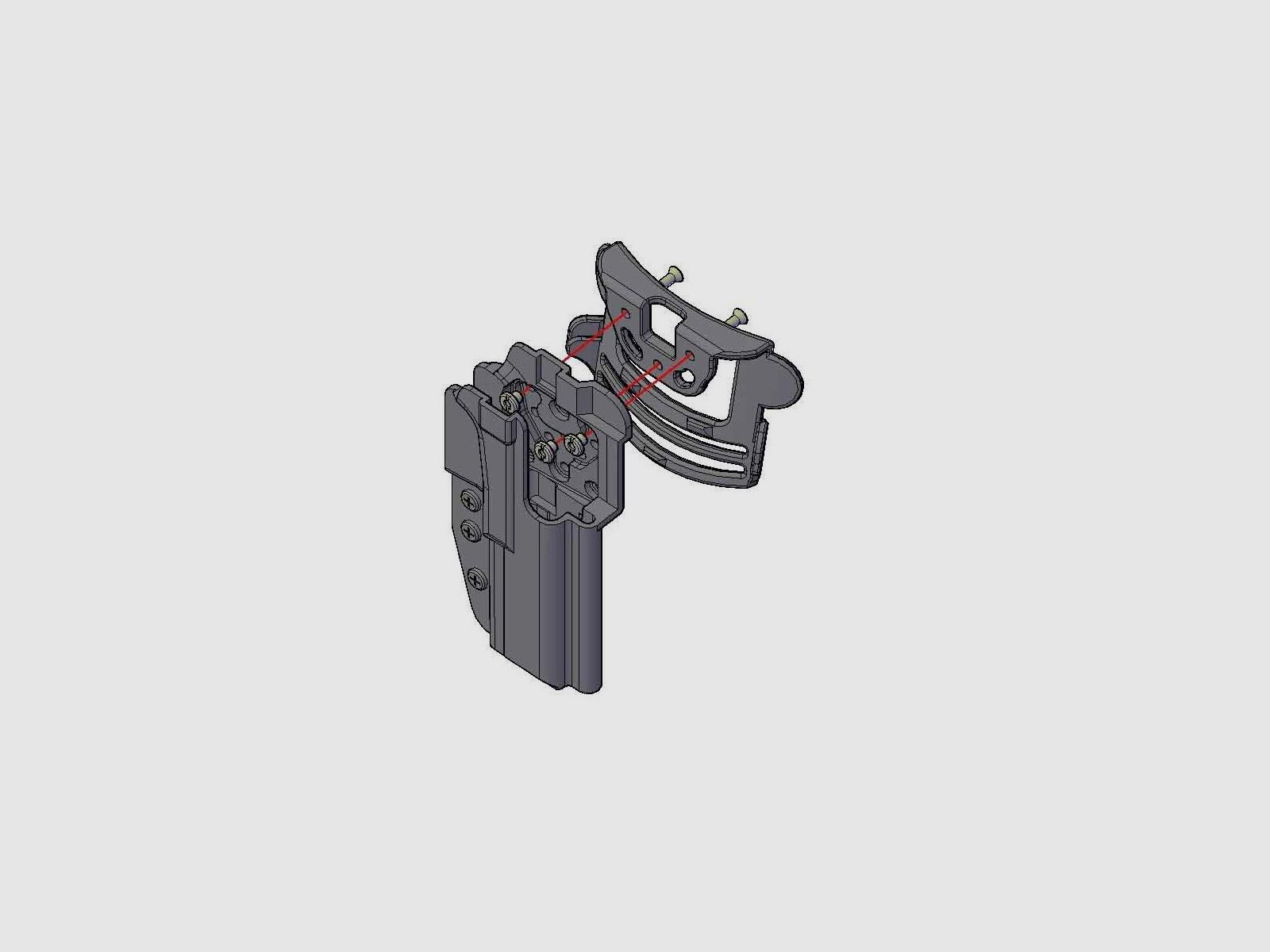 Comp-Tac Kydex Holster INTERNATIONAL Walther Q5 Match Steel Frame 5"-Rechtshänder-Schwarz