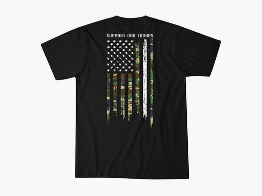 T-Shirt FLAG CAMO, nero