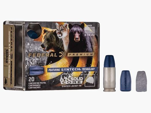 Federal Premium Solid Core .45 ACP 240GR Solid 20 cartucce