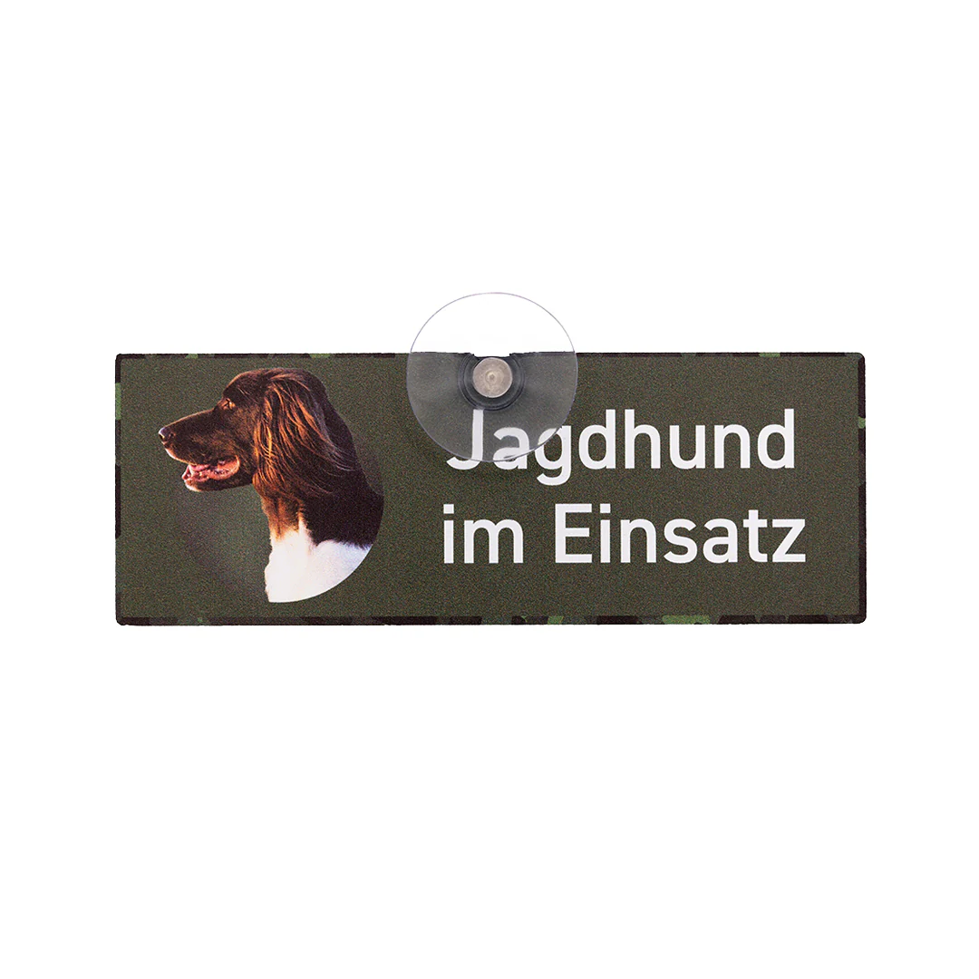 Car sign with suction cup "Little Münsterländer