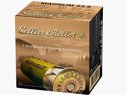 20/76 Jagd Plastik Magnum 3,5mm 33,5g Sellier & Bellot