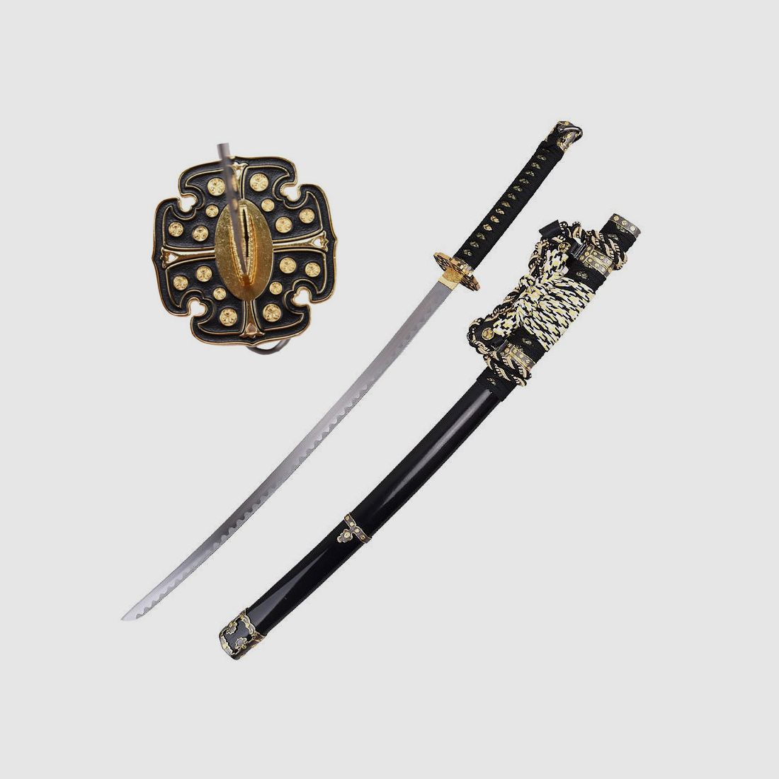 Katana Tachi Shiroi con decorazioni