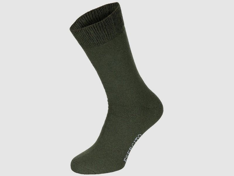 Socken / Strümpfe "Esercito" 3er Pack (39-42) Oliv halblang