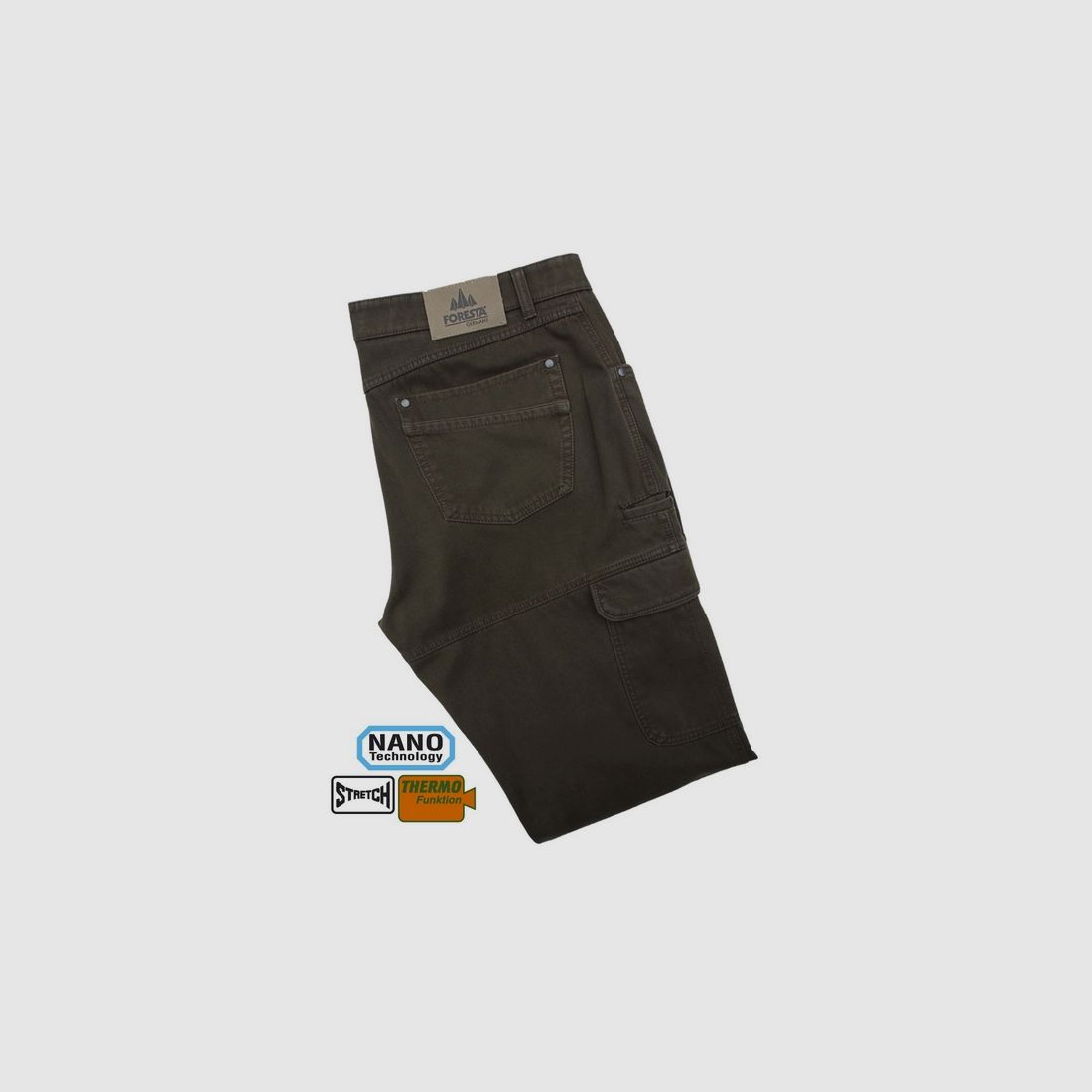 Foresta Thermo Cargohose mit Messertasche 50 Olive