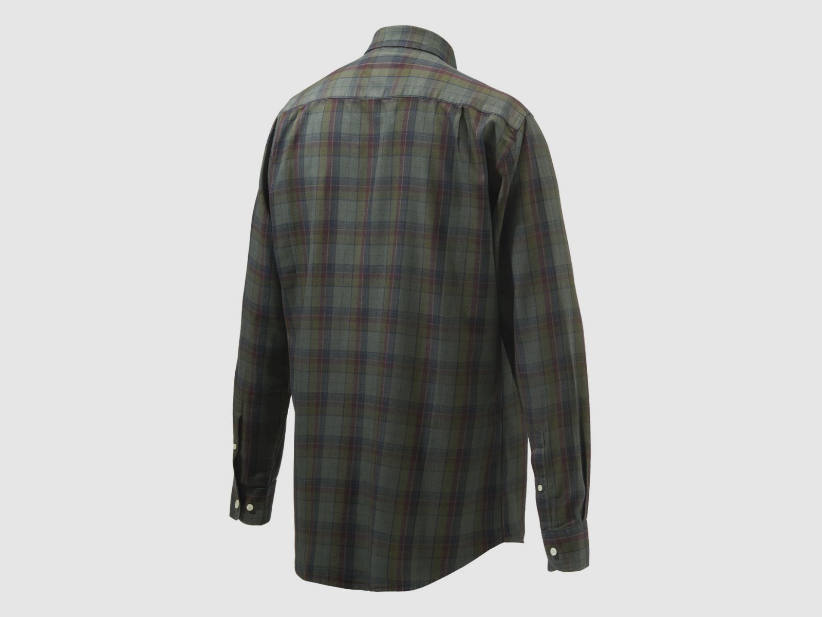 BERETTA Wood Button Down Hemd Green & Red Overd. Moss