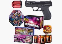 Silvester Set Walther P99 Schreckschuss Pistole 9 mm P.A.K. schwarz