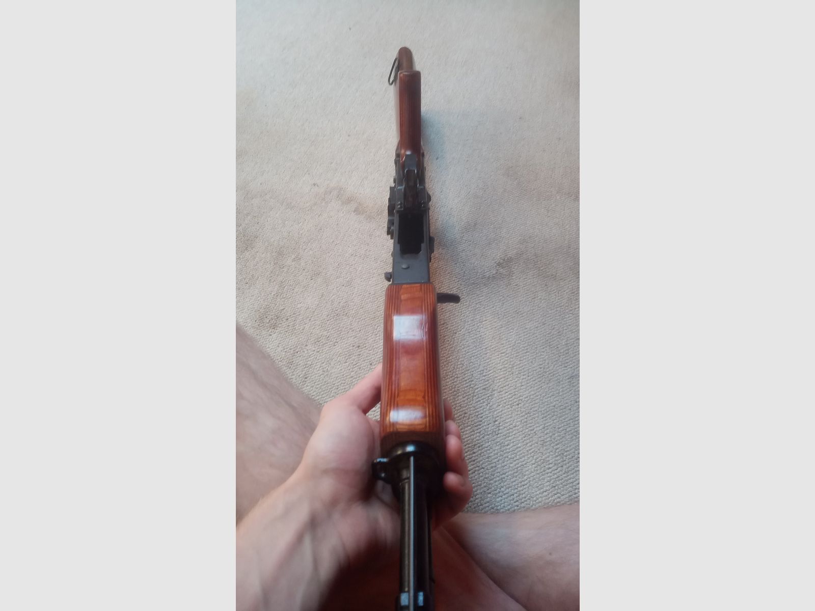 Russischer AK Holzschaft mit Adapter für Yunker Co2 Gewehr im AK74 Festschaft Look
