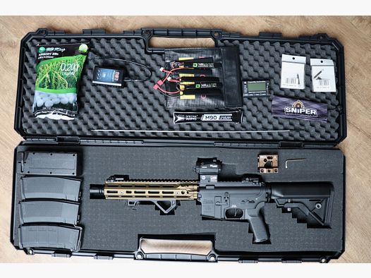 Specna Arms SA-E27 10,5" RIS III Edge mit HAL ETU, Chaos Bronze Paket