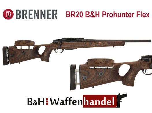 Brenner BR20 B&H Prohunter Flex Lochschaft Schaftrückenverstellung & Längenverstellung Repetierer Repetierbüchse Jagdbüchse (Art.Nr.: BR20PHF) Finanzierung möglich