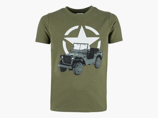 Koszulka T-shirt Fostex dziecieca Jeep zielona