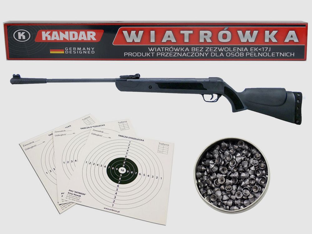 Wiatrówka karabinek Kandar LB600 czarna kal. 5,5 mm
