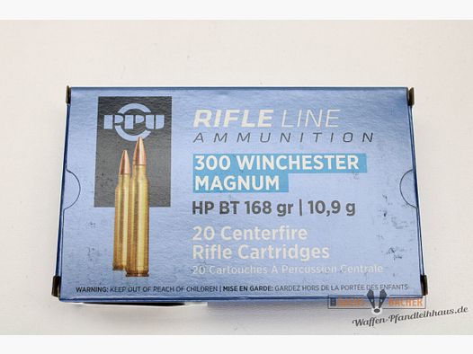 PPU Prvi Partizan .300 Win Mag. 10.9g/168gr HP BT 20 rounds