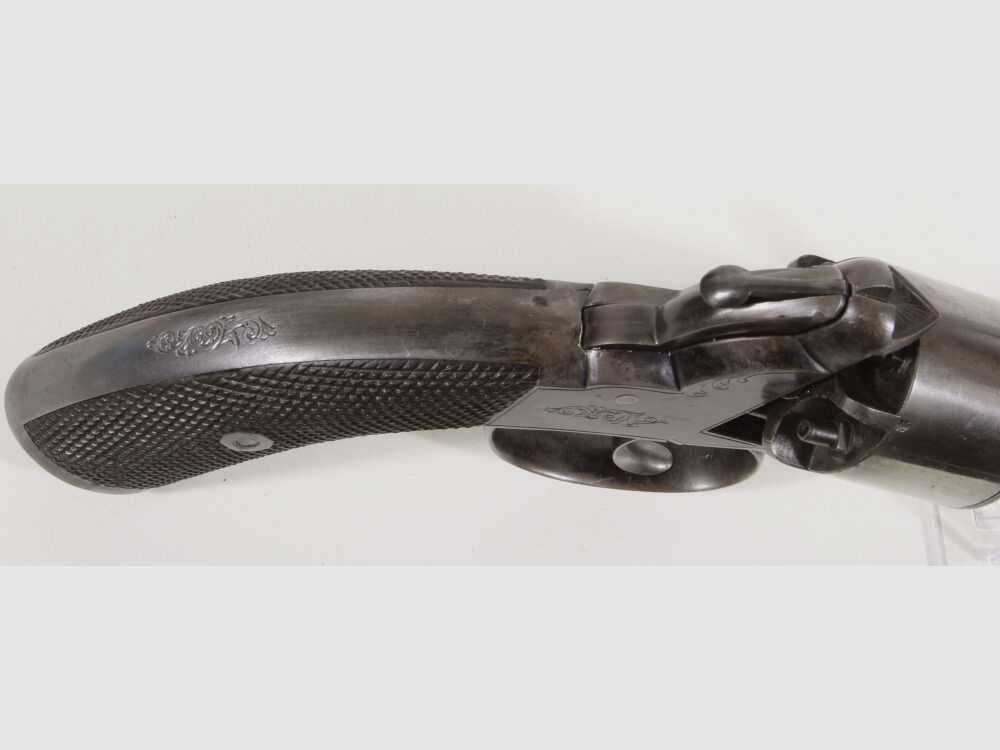 Originele percussie revolver R. Jones Liverpool in de doos Artikel 15856