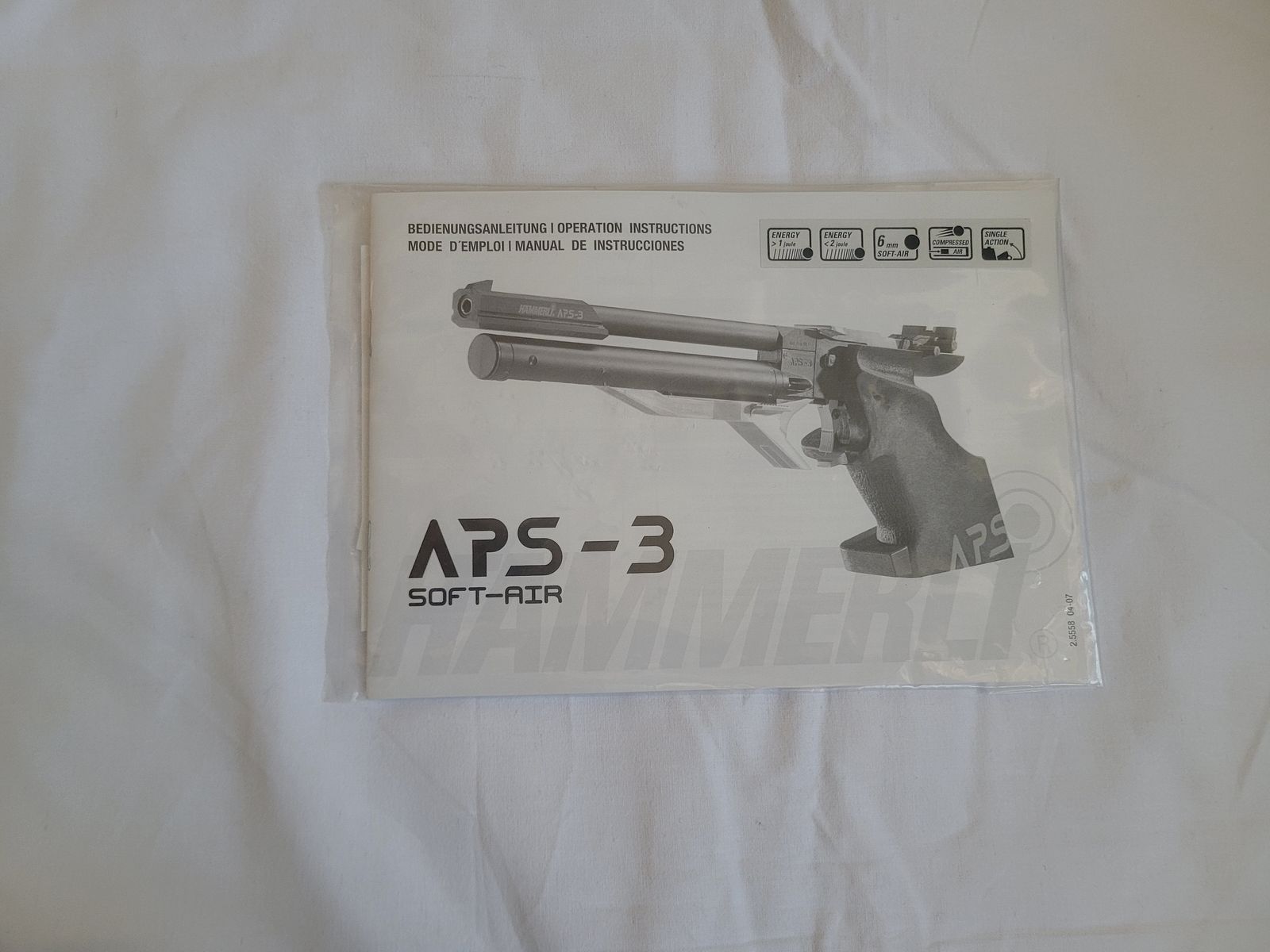 HÄMMERLI MATCHPISTOLE APS 3, 6 MM BB, NAPINACZ POD DŹWIGNIĄ, NIEUŻYWANA, zdjęcie 4 z 7