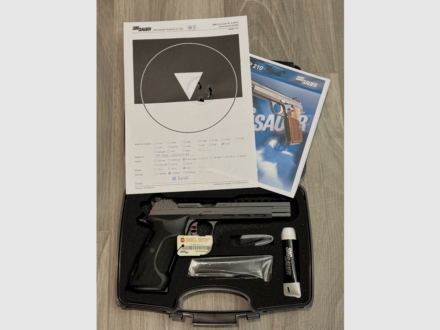 SIG Sauer P210 Skeleton Black - 6 Zoll, 9 mm Para, Eckernförde,  ungeschossen
