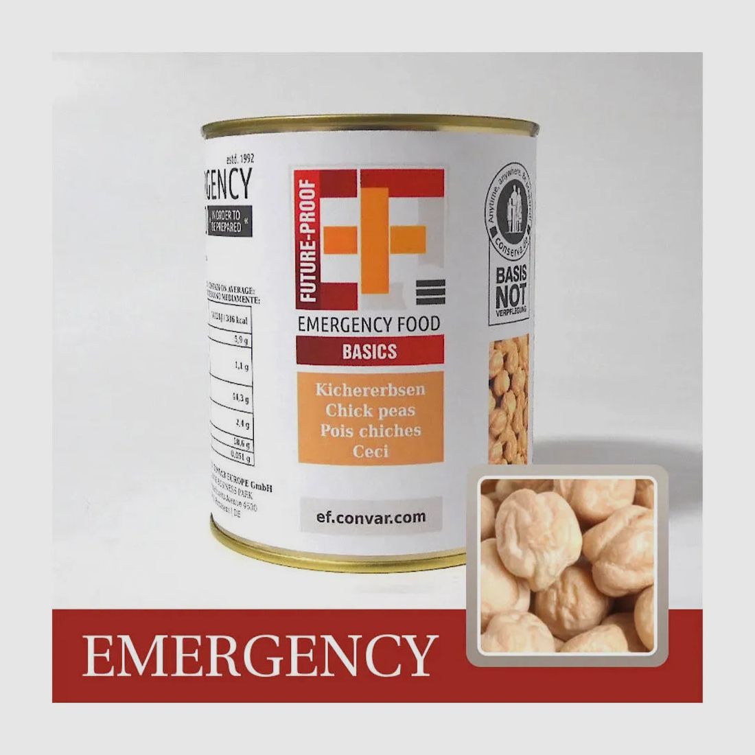 EF Emergency Food Basics Kichererbsen