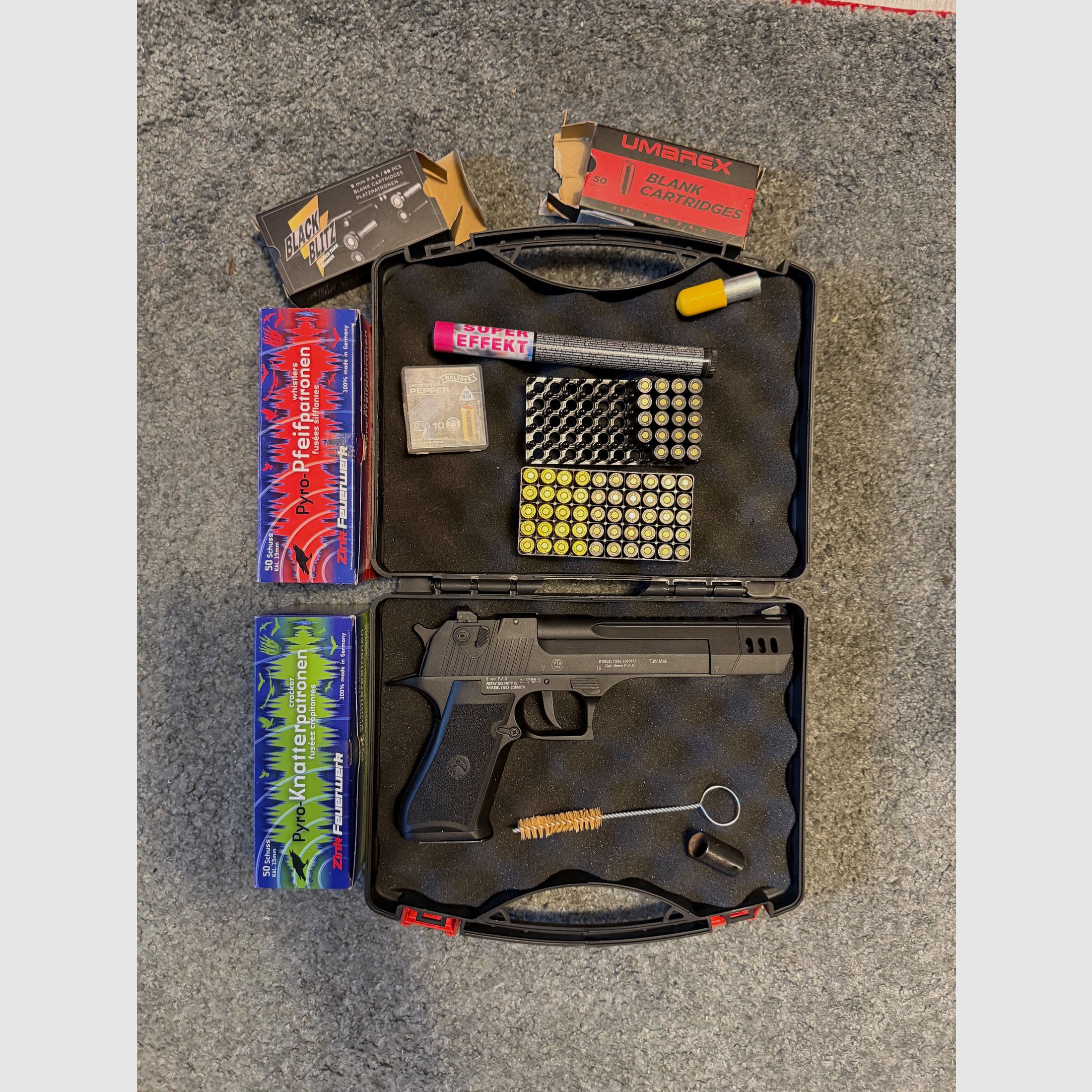 Retay Big Fifty XL 9mm P.A.K. Schreckschusspistole – Sehr guter Zustand / Koffer & Zubehör, Bild 1 von 5
