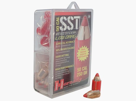 Hornady Low-Drag Sabot .50/12,7mm con bala .45 SST 250GR 20 piezas