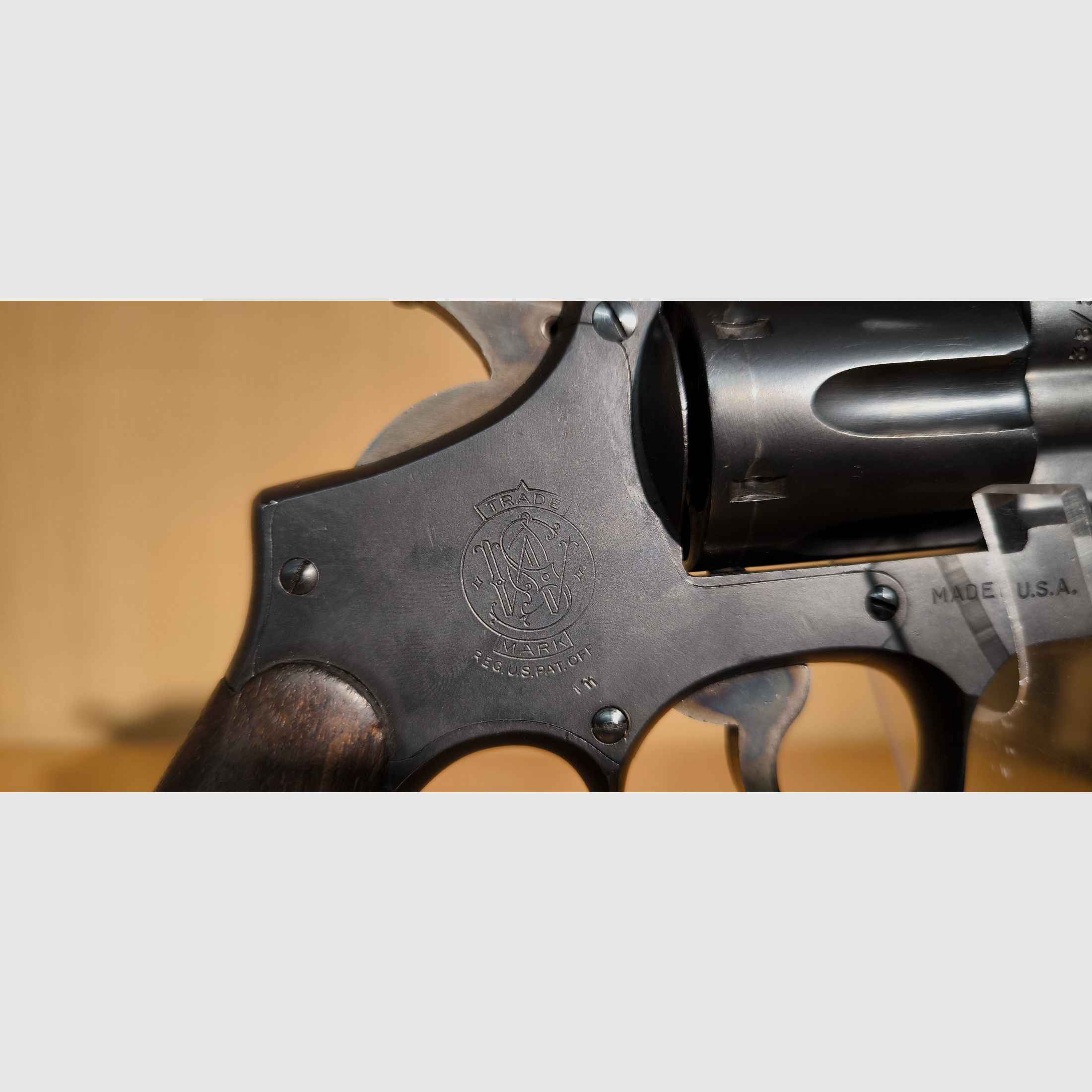 Smith &Weeson Rarität! Militärischer .38 Special Revolver mit 5 Zoll Lauf
