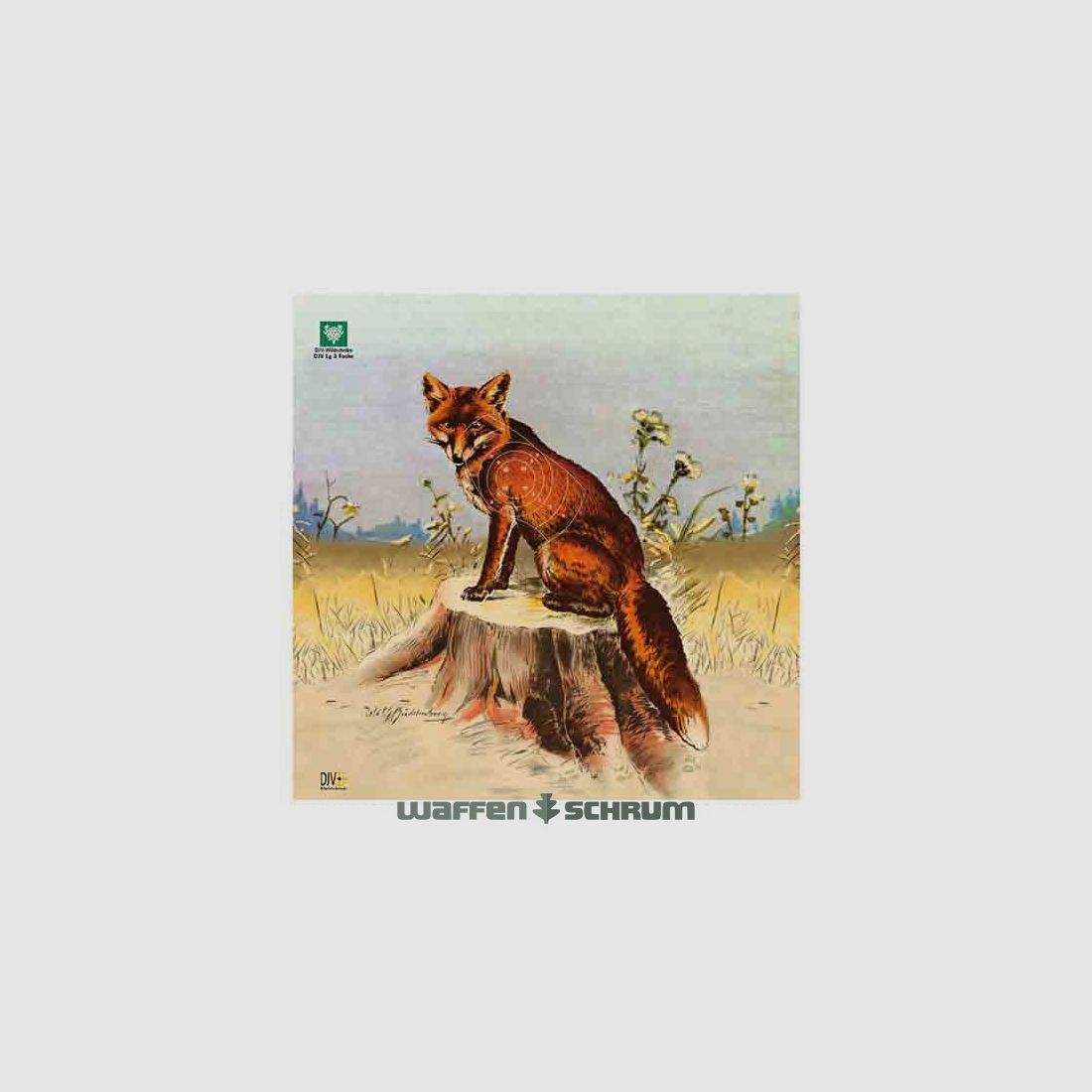 Deutscher Jagdverband DJV-Luftgewehr-Jagdscheibe   Fuchs