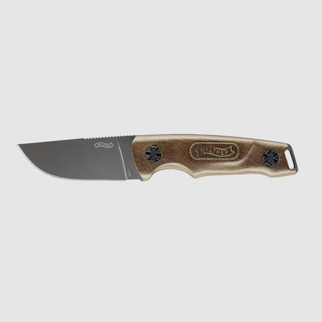 BWK6 Coltello da caccia Blue Wood Knife acciaio 440C incluso fodero in pelle