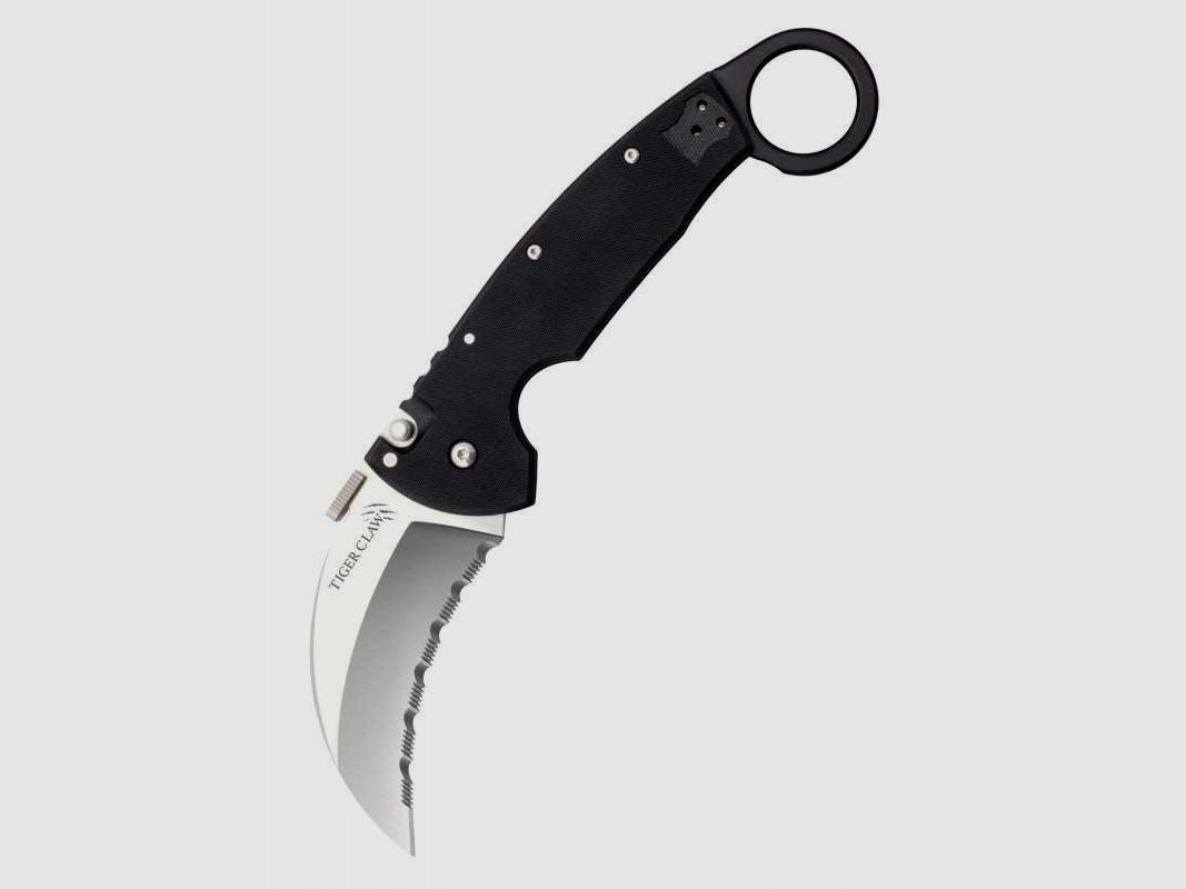Cold Steel Tiger Claw Taschenmesser, Wellenschliff, CTS XHP