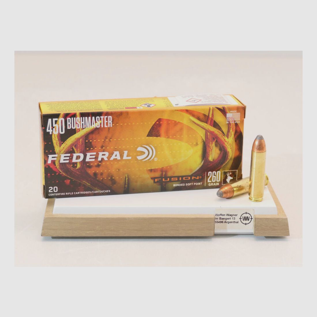 Federal Fusion 260grs à20 .450 Bushmaster