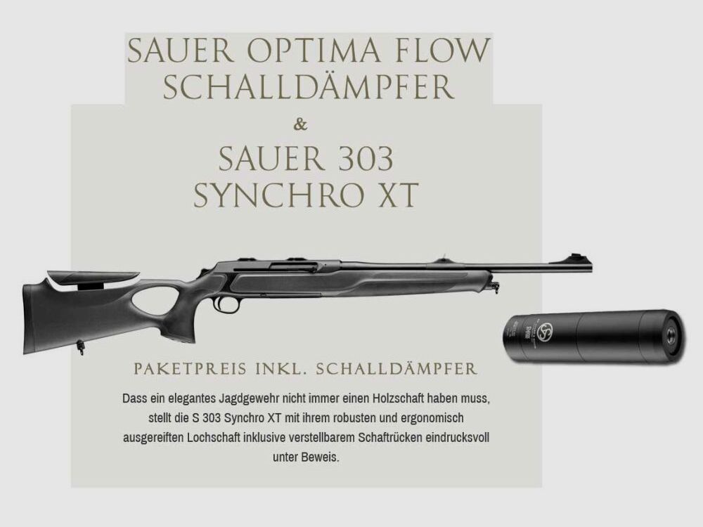 J.P. Sauer & Sohn SAUER S303 SYNCHRO XT Gen II + tłumik Optima Flow, zdjęcie 1 z 3