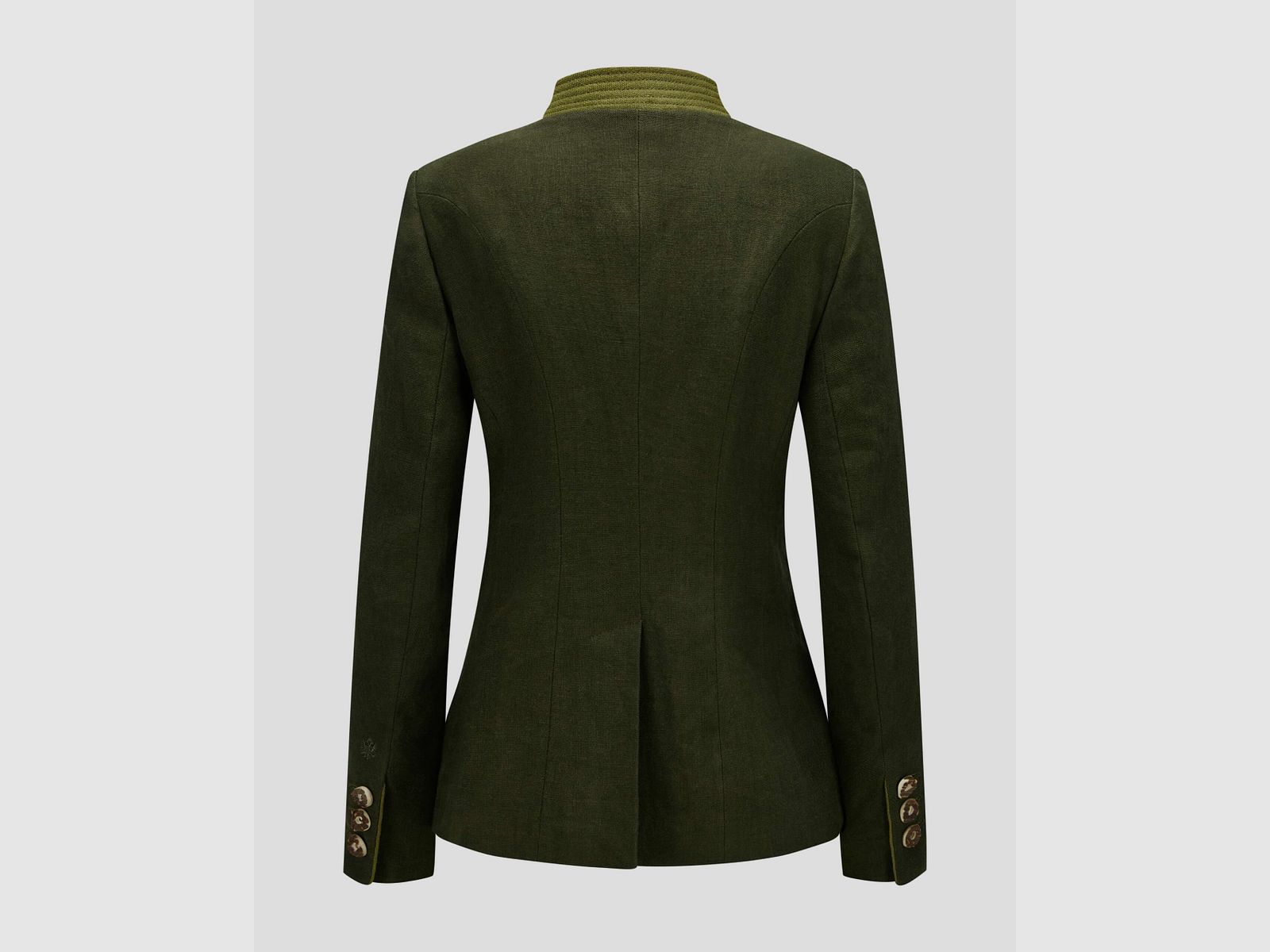 Habsburg Leinenjacke Berta in Dunkelgrün, Bild 2 von 2