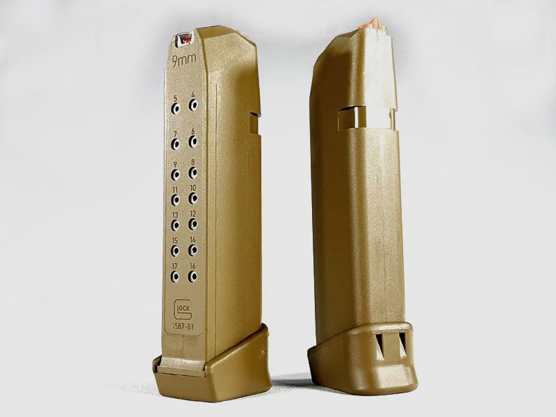 GLOCK Magazine Coyote Brown 9mm, Standard Gen5 - 17rd