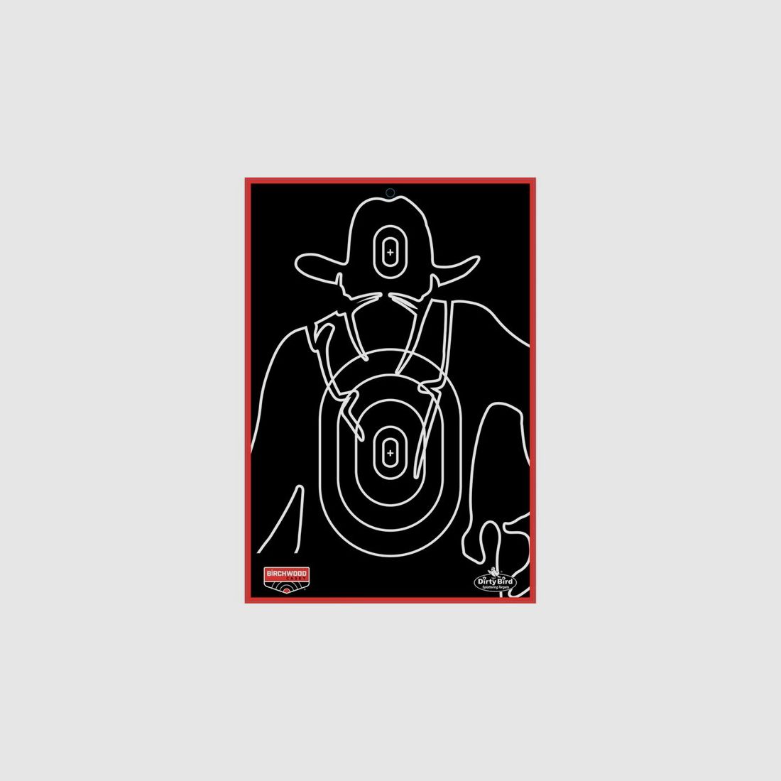 BIRCHWOOD CASEY 18″ BIRCHWOOD CASEY DIRTY BIRD GUNSLINGER SILHOUETTE 12 X 18 TARGET 6 PACK