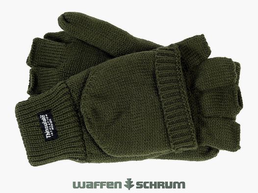 Skogen Strickhandschuhe Olive