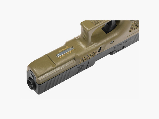 P04 GBB Pistola Airsoft con Grip Stippling en Oliva | Delta Armory