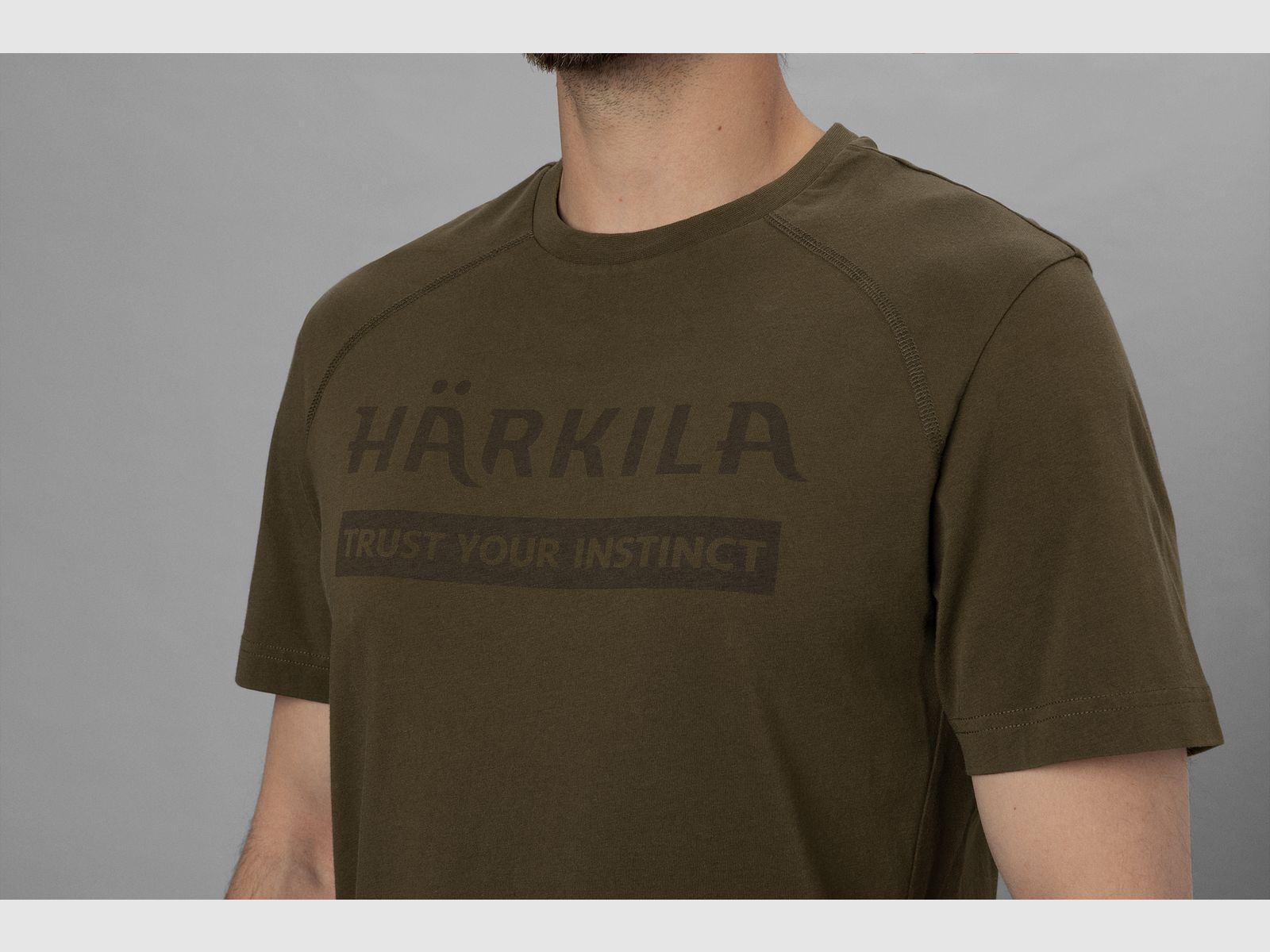 Härkila Logo Kurzarm-T-Shirt Willow Green, Bild 4 von 4