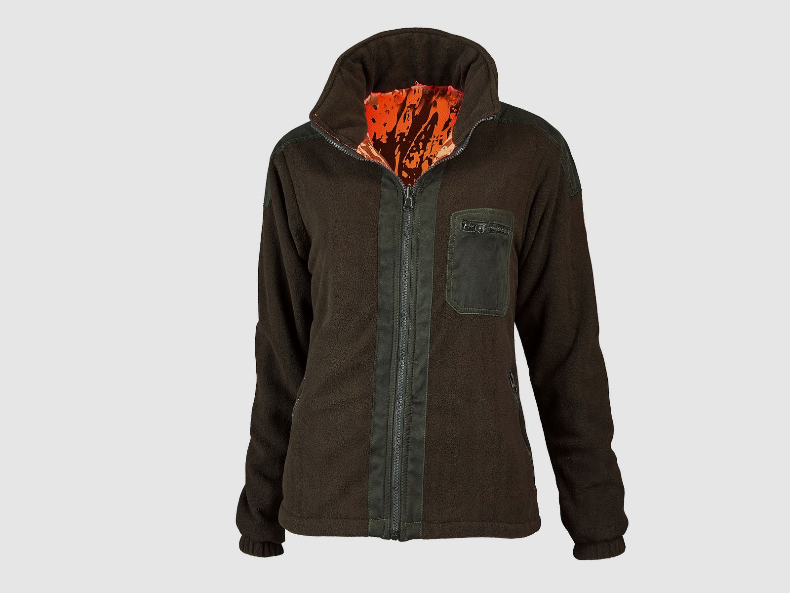 Hubertus Ladies Camouflage Reversible Fleece Jacket