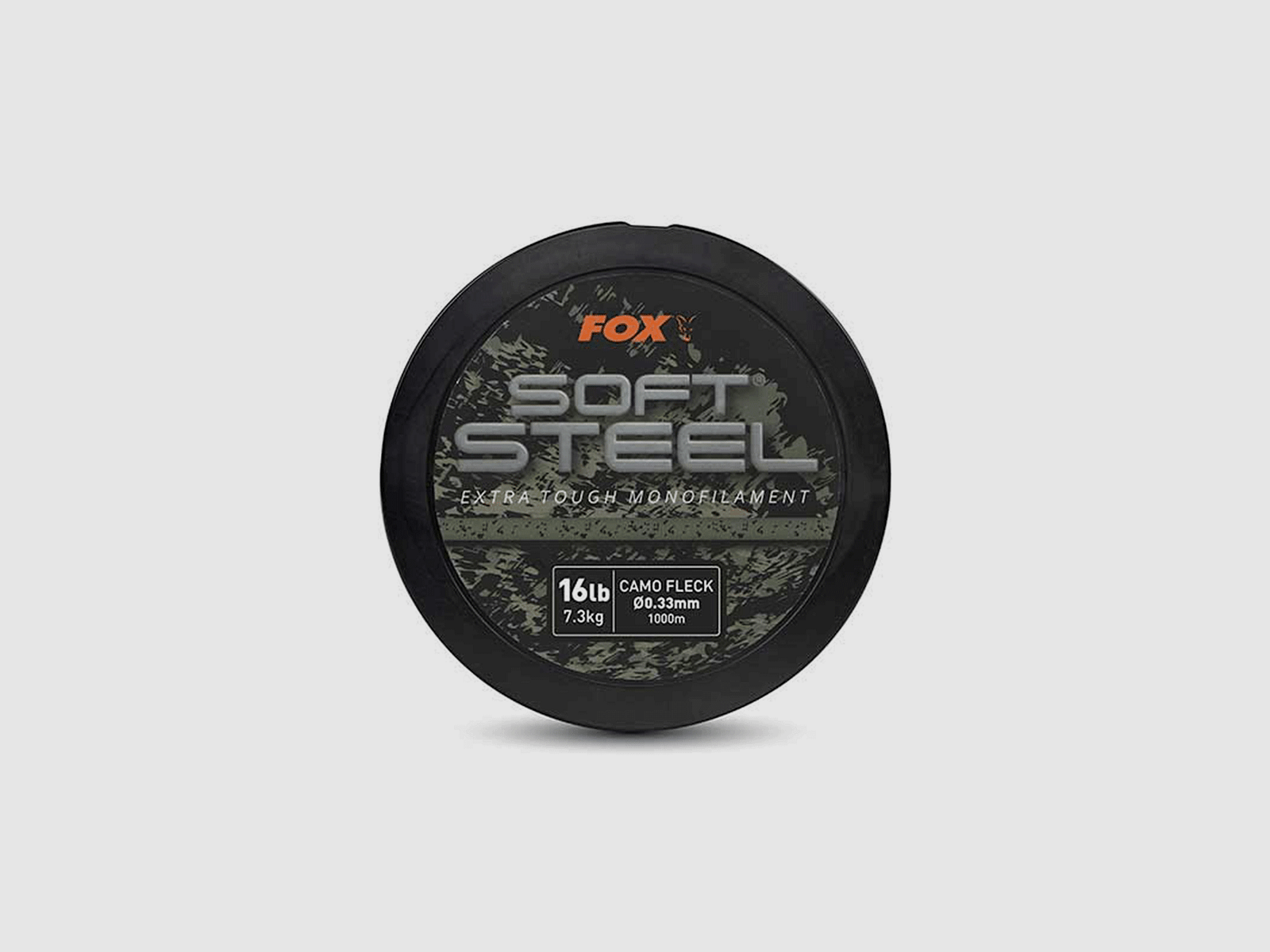 FOX – SOFT STEEL EXTRA TOUGH MONOFILAMENT 16lb 7.3kg CAMO FLECK Ø0.33mm 1000m, image 2 of 5