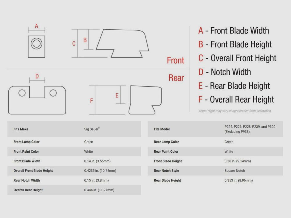 Trijicon N-Visor B&T Verde SIG P225-320Supp 9mmLuger/.357SIG