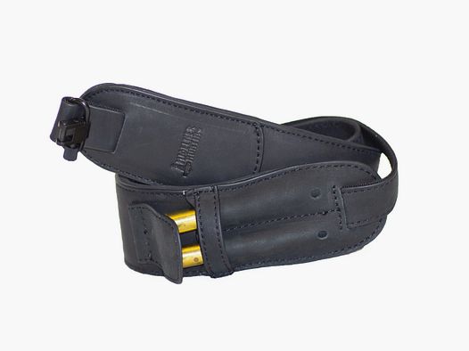 Mjölnner Waffengurt Leder Schwarz