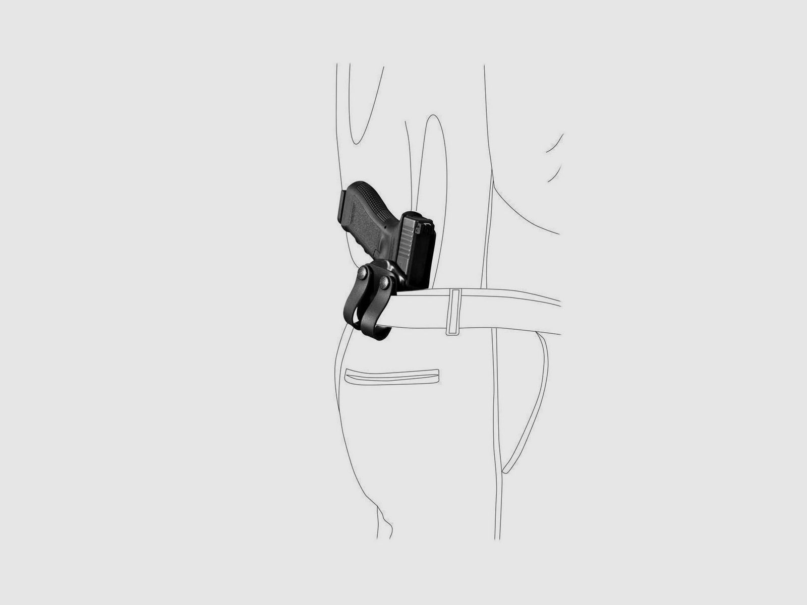 Innenholster "INSIDE RESCUE" Glock 26/27/28/33 Rechtshänder