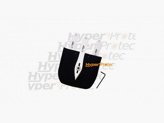 Set di 3 coltelli da lancio identici con custodia in nylon - 15 cm