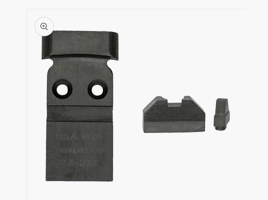 Adapterplatte Glock MOS aus Stahl  zu Holosun 509T und Kimme und Korn aus Stahl
