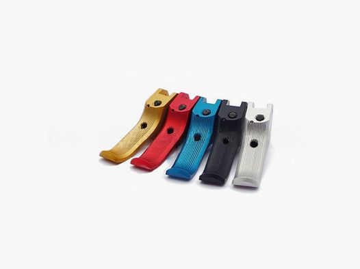 Eemann Tech Gatillo SA para CZ 75, dedos extralargos/desplazados hacia adelante, color: plateado, tipo: dentado