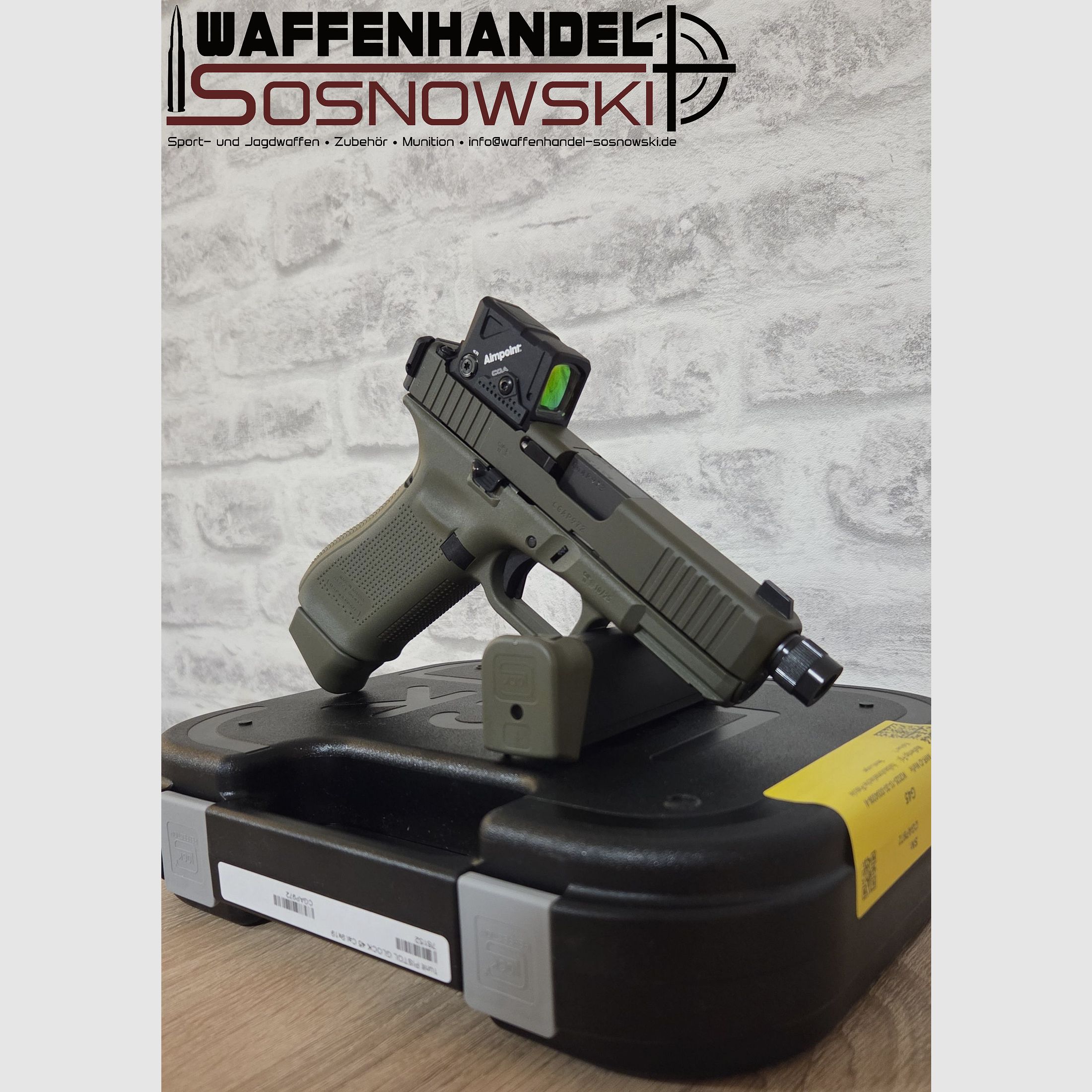 Pistola Glock 45 MOS/FS/GL A-CUT™ Hunter Combo / Aimpoint COA 9mm Luger