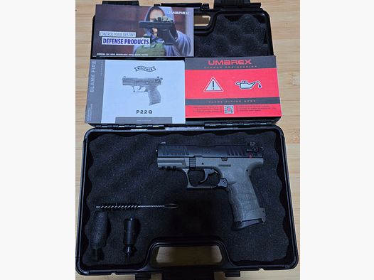 Walther P22 Q Meteor Grey Cerakote blank firing 9mm PAK
